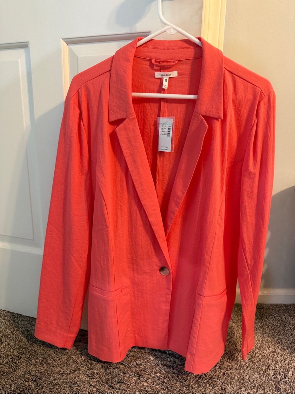 Maurices Coral Single-Button Blazer Jacket